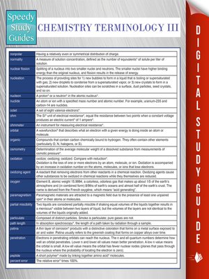 Chemistry Terminology III - ebook